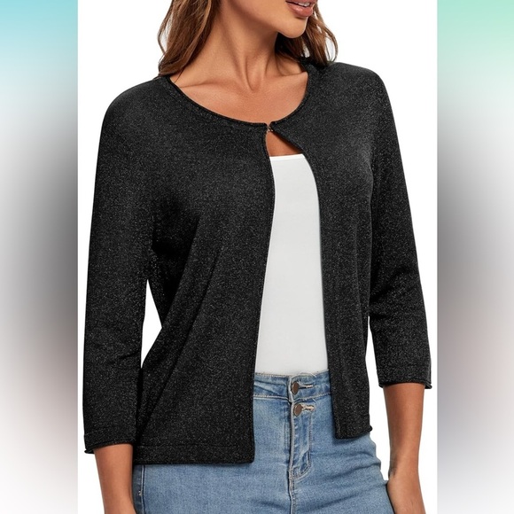 NWT Black Cardigan Neutral Casual Formal Medium - Picture 1 of 7